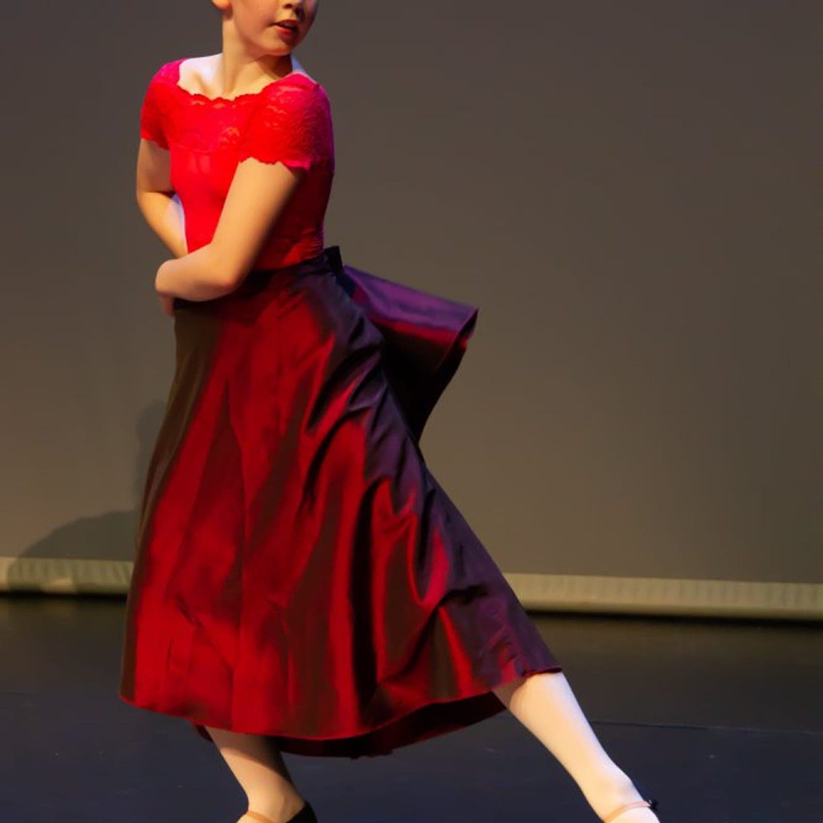 Solo dancer in the spotlight
