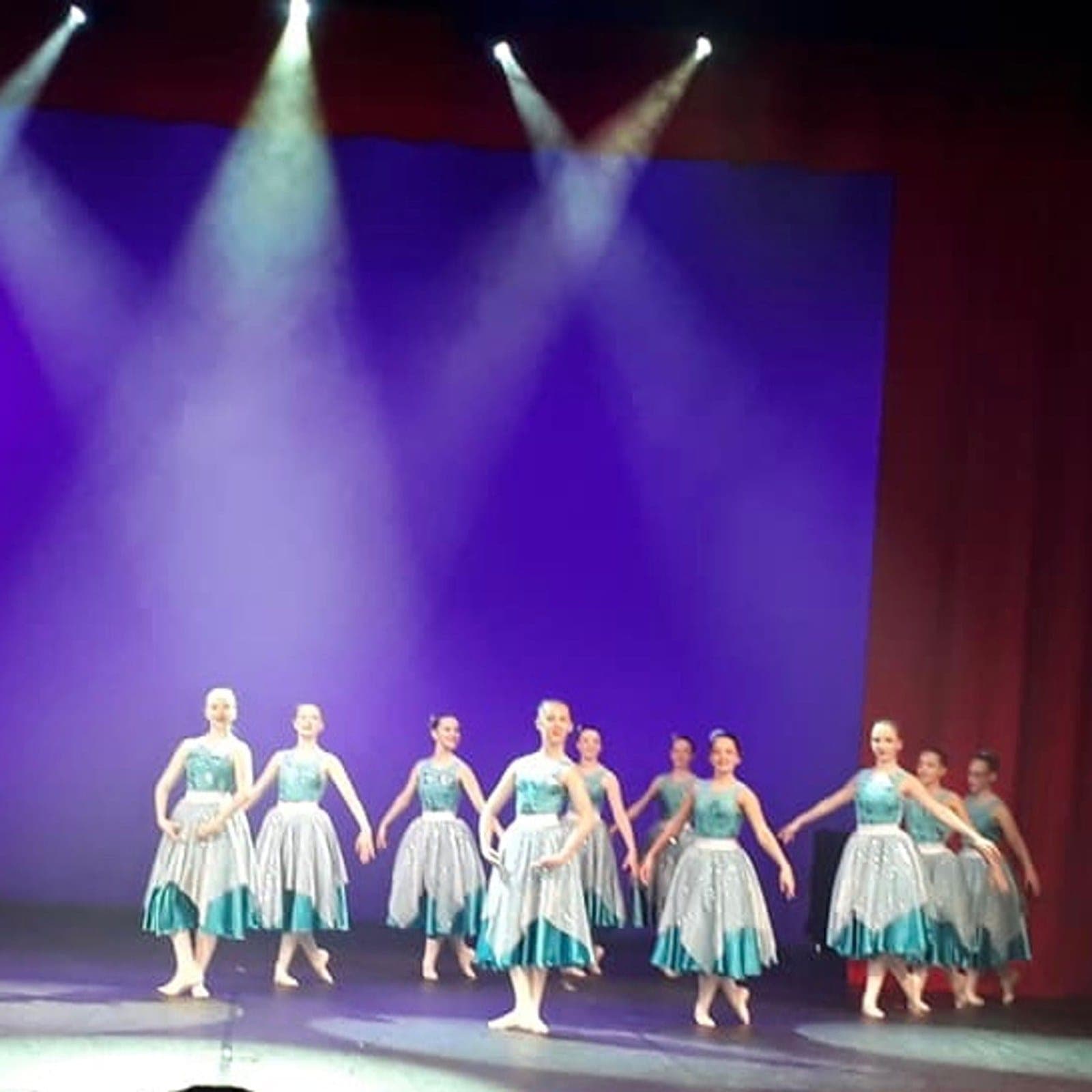Performance line on stage